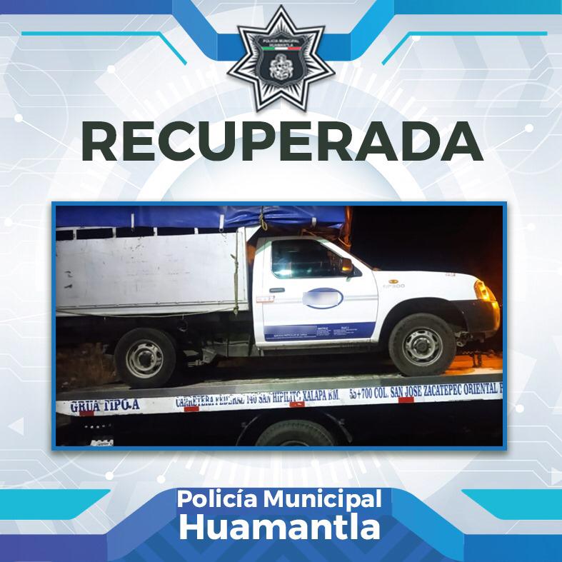 Recupera Policía de Huamantla camioneta robada horas antes